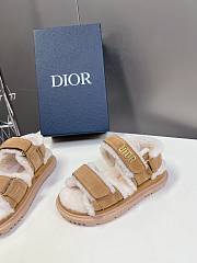 Fortok Dior Dioract Slide Beige Suede Goatskin - 4