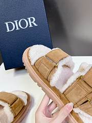 Fortok Dior Dioract Slide Beige Suede Goatskin - 3