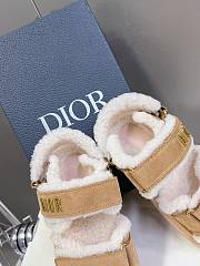 Fortok Dior Dioract Slide Beige Suede Goatskin - 2