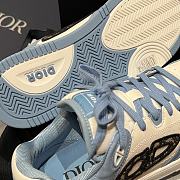 Fortok Dior B57 High Top Sneakers Blue White - 5