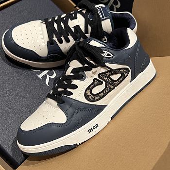 Fortok Dior B57 High Top Sneakers Dark Blue White