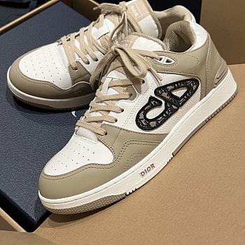 Fortok Dior B57 High Top Sneakers Beige White
