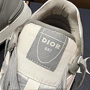 Fortok Dior B57 High Top Sneakers Grey White - 5