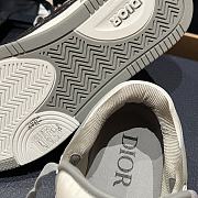 Fortok Dior B57 High Top Sneakers Grey White - 3