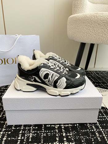 Fortok Dior Chrono Wool Lining Sneakers Black