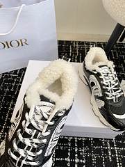 Fortok Dior Chrono Wool Lining Sneakers Black - 3