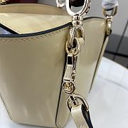 Fortok Gucci Mini Bamboo Top Handle Tote Bag Cream 16x14x11.5cm  - 3