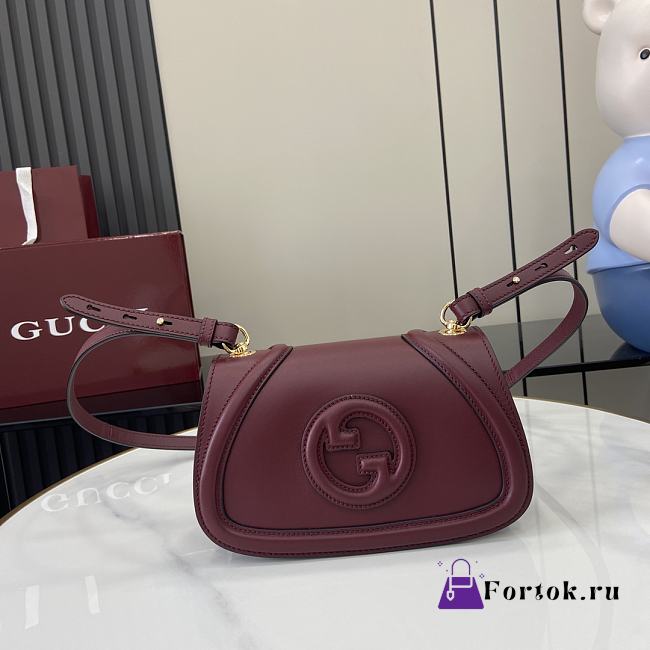 Fortok Gucci Blondie Shoulder Bag Burgundy 815700 21.5x11x8cm - 1