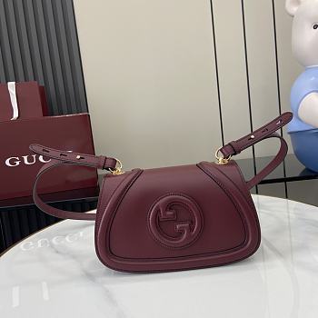 Fortok Gucci Blondie Shoulder Bag Burgundy 815700 21.5x11x8cm