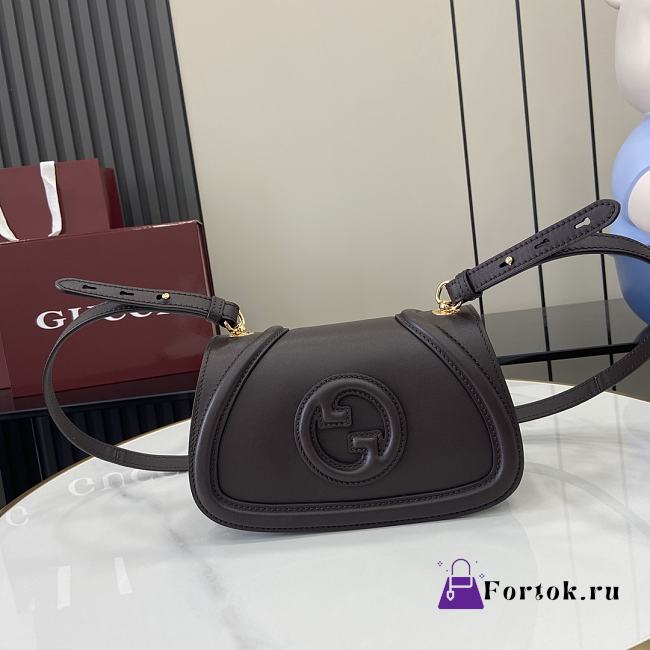 Fortok Gucci Blondie Shoulder Bag Dark Brown 815700 21.5x11x8cm - 1