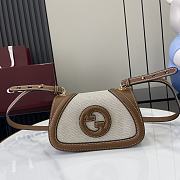 Fortok Gucci Blondie Shoulder Bag Beige Canvas 815700 21.5x11x8cm - 1