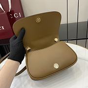 Fortok Gucci Blondie Shoulder Bag Brown Suede & Leather 815700 21.5x11x8cm - 3
