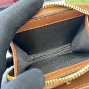 Fortok Gucci GG Emblem Zip Mini Wallet Beige & Dark Brown 819131 11x10x3cm - 5