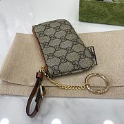 Fortok Gucci GG Emblem Key Case Beige & Dark Brown 819113 12x.7.5cm - 3