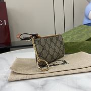 Fortok Gucci GG Emblem Key Case Beige & Dark Brown 819113 12x.7.5cm - 6