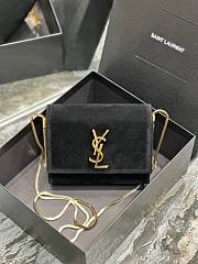 Fortok Saint Laurent Kate Box Bag Black Suede 593122 18x14x5.5cm - 1