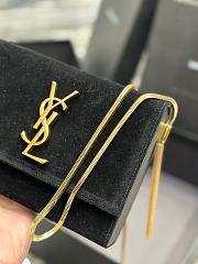Fortok Saint Laurent Kate Box Bag Black Suede 593122 18x14x5.5cm - 6