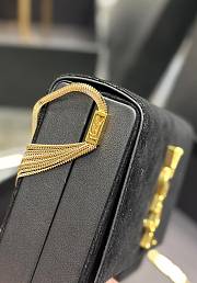 Fortok Saint Laurent Kate Box Bag Black Suede 593122 18x14x5.5cm - 4