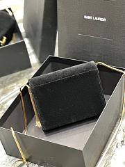 Fortok Saint Laurent Kate Box Bag Black Suede 593122 18x14x5.5cm - 3