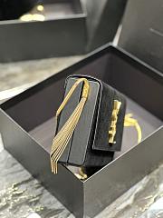 Fortok Saint Laurent Kate Box Bag Black Suede 593122 18x14x5.5cm - 2