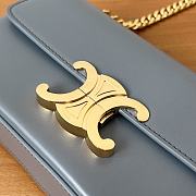 Fortok Celine Chain Bag Blue 197993 20.5x10.5x4cm - 2