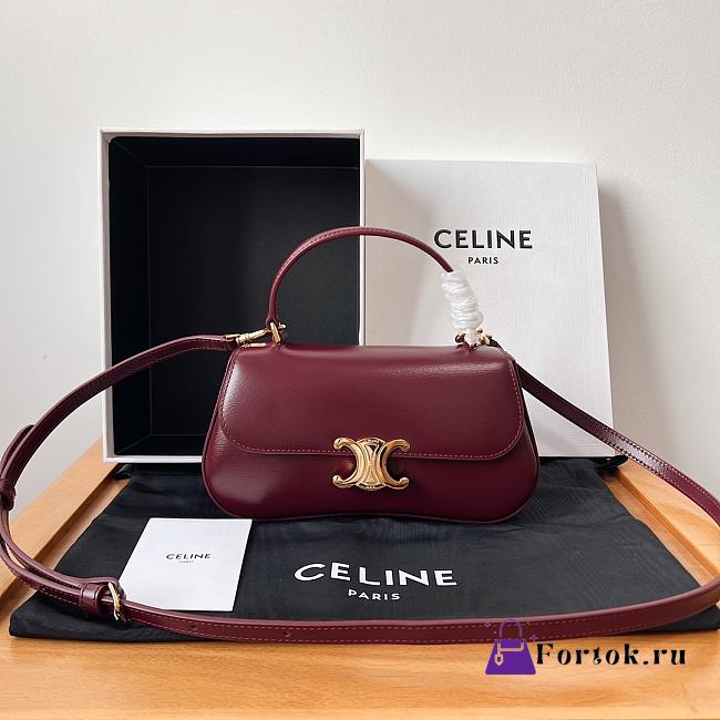Fortok Celine Teen Lola Bag Burgundy 119533 20x11.5x5cm - 1