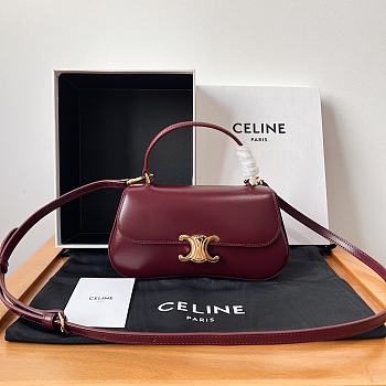Fortok Celine Teen Lola Bag Burgundy 119533 20x11.5x5cm