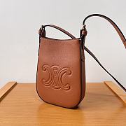 Fortok Celine Phone Bag Brown 15x19.5x3cm - 3