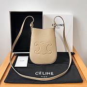 Fortok Celine Phone Bag Cream 15x19.5x3cm - 1