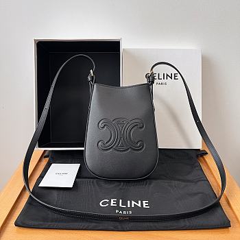 Fortok Celine Phone Bag Black 15x19.5x3cm