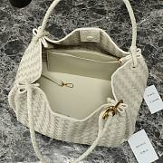 Fortok Bottega Veneta Large Parachute Bag White 796571 30x26x20cm - 6