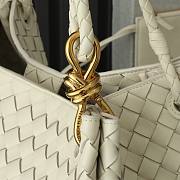 Fortok Bottega Veneta Large Parachute Bag White 796571 30x26x20cm - 5