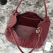 Fortok Bottega Veneta Large Parachute Bag Burgundy 796571 30x26x20cm - 5
