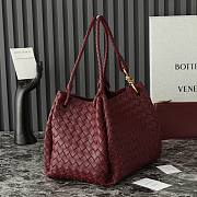 Fortok Bottega Veneta Large Parachute Bag Burgundy 796571 30x26x20cm - 2