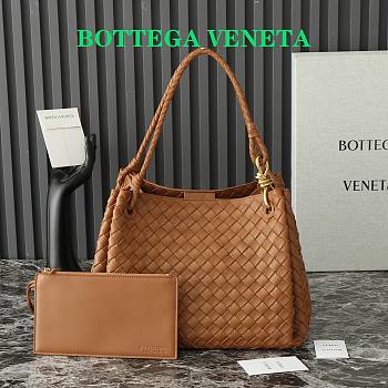 Fortok Bottega Veneta Large Parachute Bag Brown 796571 30x26x20cm