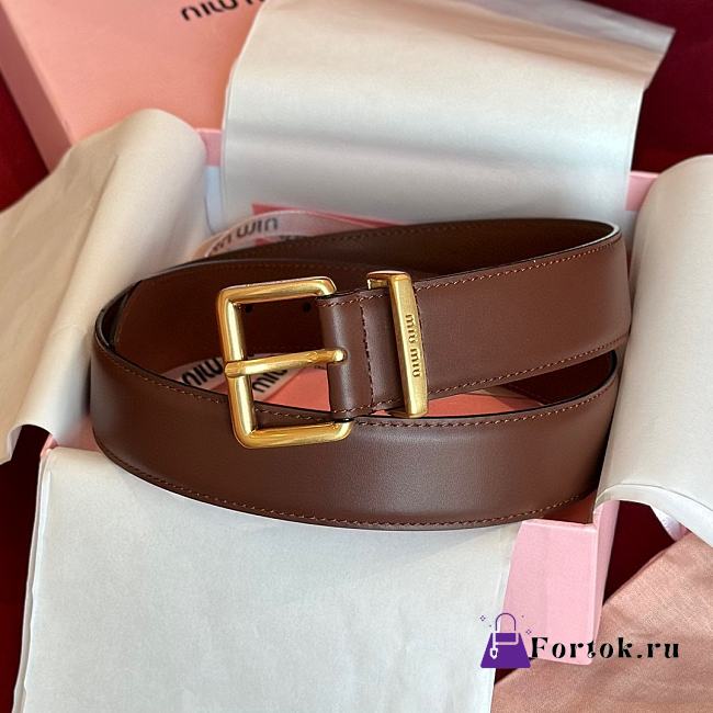 Fortok Miu Miu Belt Brown 3.5cm - 1
