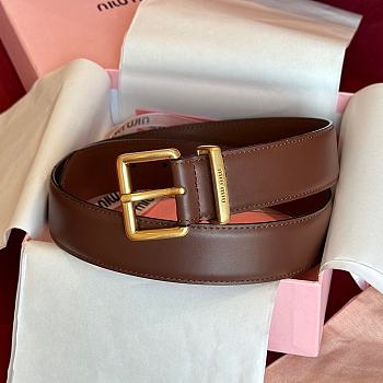 Fortok Miu Miu Belt Brown 3.5cm