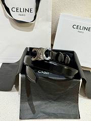 Fortok Celine Triumphal Belt Black Silver Buckle  - 1
