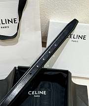 Fortok Celine Triumphal Belt Black Silver Buckle  - 2
