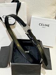 Fortok Celine Triumphal Belt Black Silver Buckle  - 3