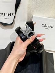 Fortok Celine Triumphal Belt Black Silver Buckle  - 5