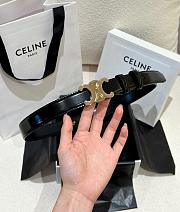 Fortok Celine Triumphal Belt Black Gold Buckle  - 5