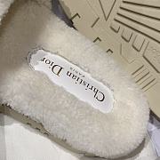 Fortok Dior Fur Slippers White & Blue - 6