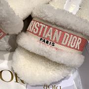 Fortok Dior Fur Slippers White & Pink - 6