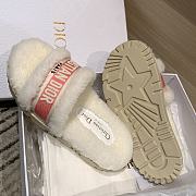 Fortok Dior Fur Slippers White & Pink - 2