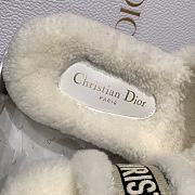 Fortok Dior Fur Slippers White & Black - 4