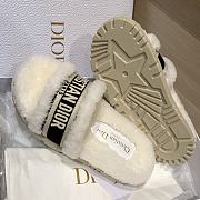 Fortok Dior Fur Slippers White & Black - 6