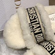 Fortok Dior Fur Slippers White & Black - 5