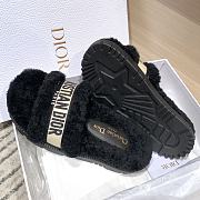 Fortok Dior Fur Slippers Black - 3