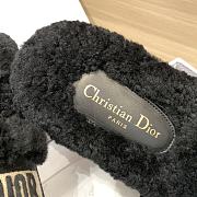 Fortok Dior Fur Slippers Black - 2